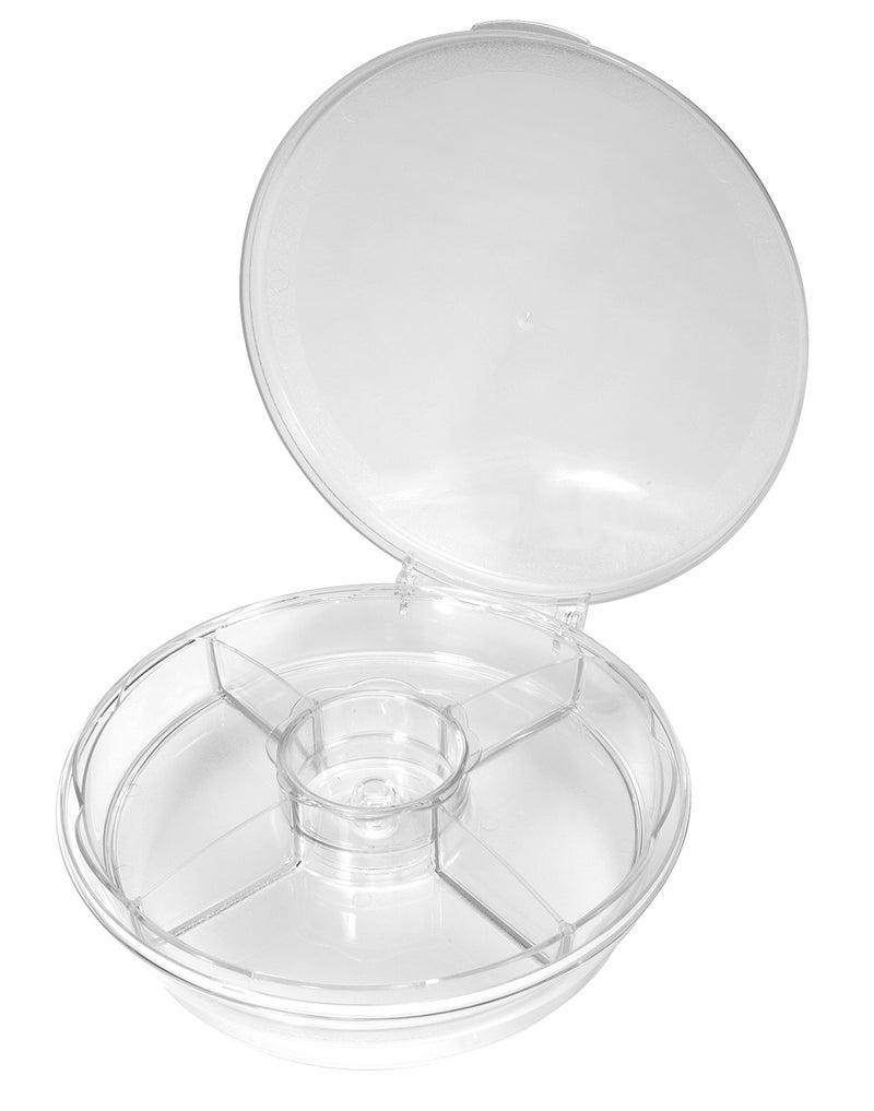 CreativeWare Cool-SPN Spin On Ice Serving Tray, Clear - Image 1